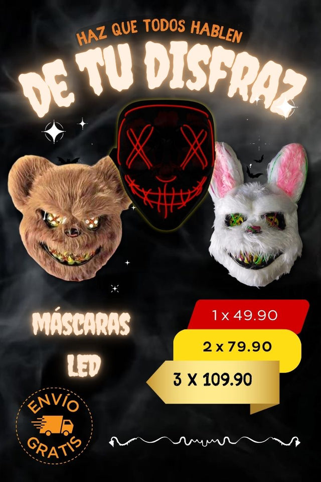 MÁSCARAS LED DEL TERROR